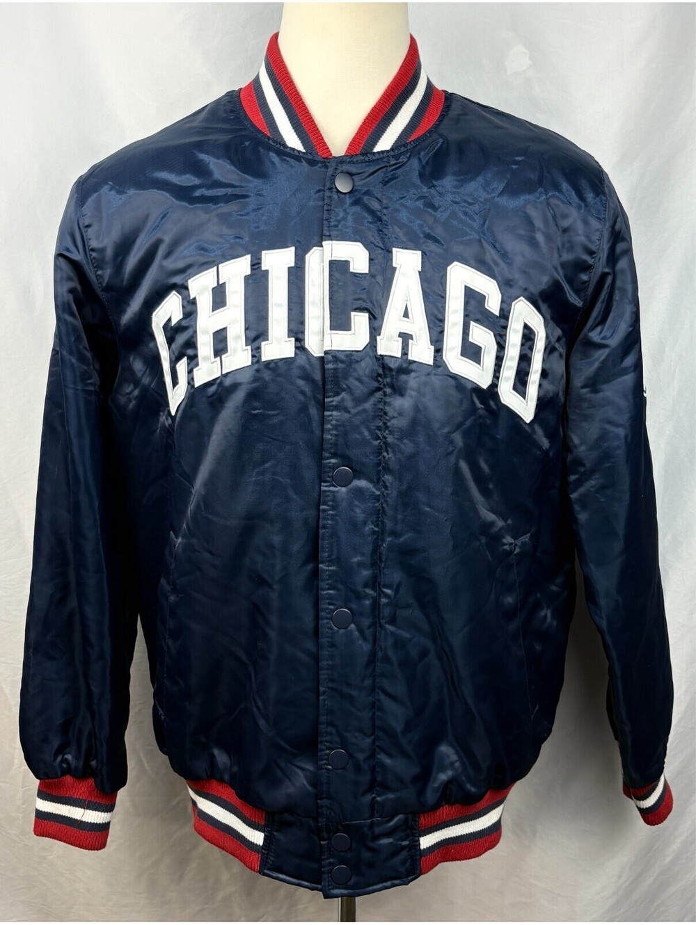 Starter Chicago White Sox Men's XL Full-Snap Satin Varsity Jacket